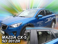 Дефлекторы окон (вставные!) ветровики Mazda CX-5 1 2012-2017 4шт., HEKO, 23157