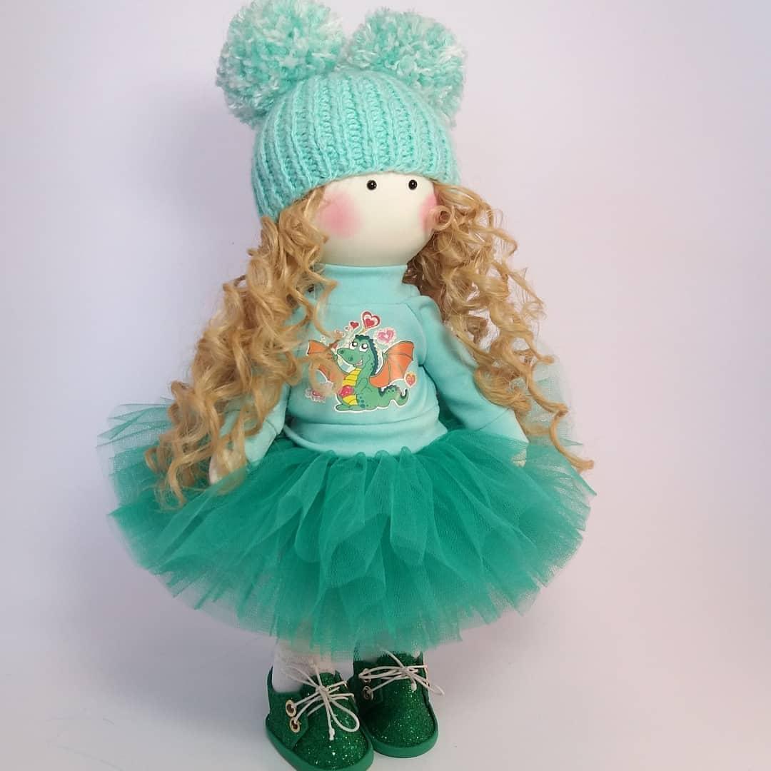 Текстильна інтер'єрна лялька, лялька в подарунок, фото 1