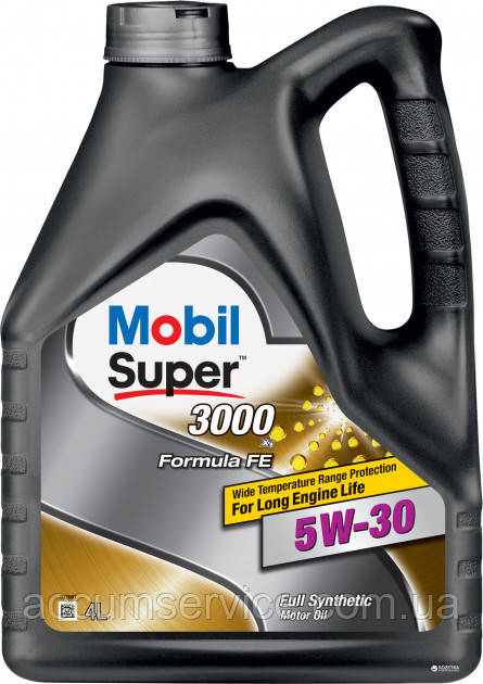 Олива моторна Mobil Super 3000х1 FORMULA-FE 5W30, 4л