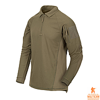 Термофутболка поло з довгим рукавом Helikon-Tex® RANGE Polo Shirt® - Adaptive Green