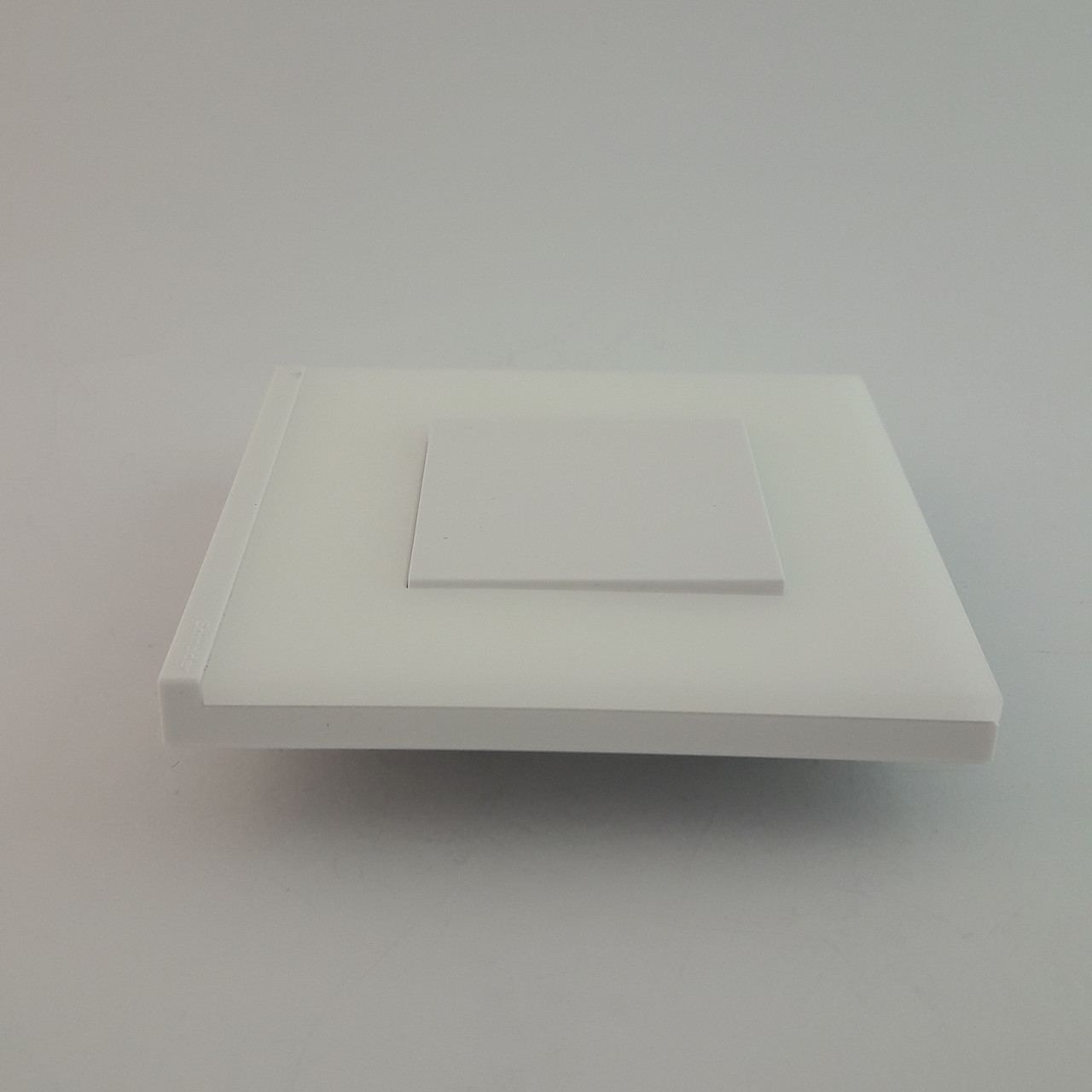 Рамка 1 постова Unica Pure, матове біле скло, 2 модулі