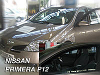 Дефлекторы окон (вставные!) ветровики Nissan Primera P12 2002-2007 4D 4шт., HEKO, 24271