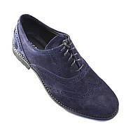 Акция распродажа Синие замшевые туфли броги мужская обувь под джинсы Rosso Avangard Felicete Uomo Blu Vel 40, 27