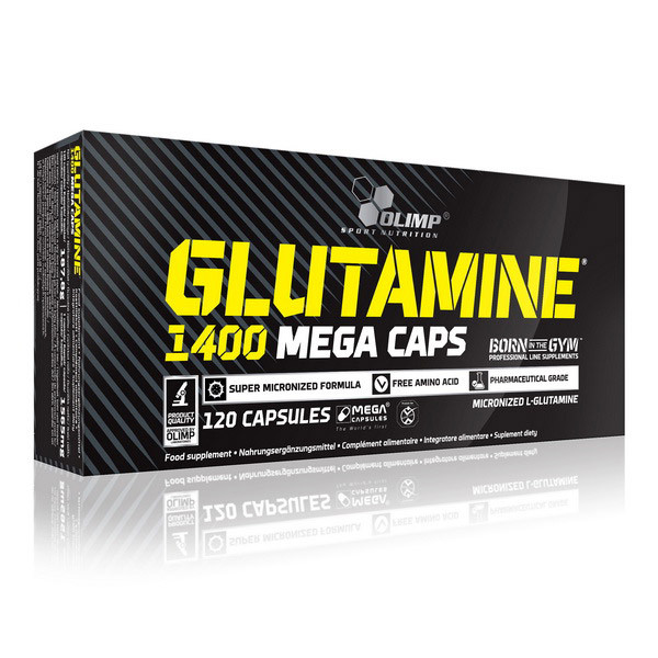 Амінокислота L-глютамін мега капс Олімп / OLIMP L-Glutamine 1400 mega caps 120 caps / капсул