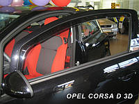 Дефлекторы окон (вставные!) ветровики Opel Corsa D 2006-2012 3D (вставные,кт - 2шт), HEKO, 25364