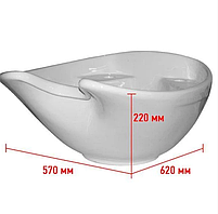 Раковина біла Hairmaster для миття Vega (8912003RW), фото 4