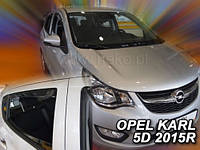 Дефлекторы окон (вставные!) ветровики Opel Karl 2015- 4шт., HEKO, 25390