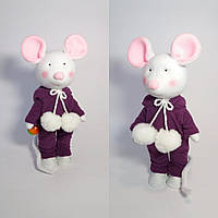 Текстильна інтер'єрна лялька, лялька-миша як подарунок