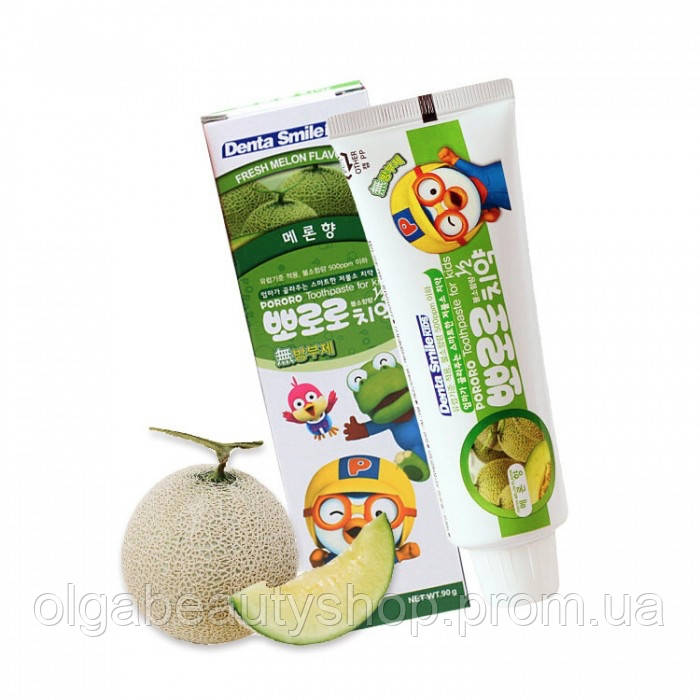 Зубная паста детская Дыня Pororo Toothpaste For Kids Melon 90g - фото 1 - id-p1150510457