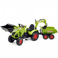 Детский трактор на педалях Falk 1010W Claas Axos