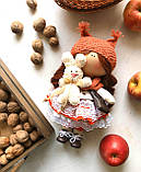 Текстильна інтер'єрна лялька, лялька в подарунок, фото 3