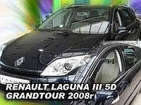 Дефлекторы окон (вставные!) ветровики Renault Laguna 3 2007-2015 Grandtour 4шт., HEKO, 27167
