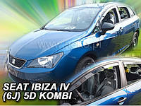 Дефлекторы окон (вставные!) ветровики Seat Ibiza 4 2009-2016 6J combi 5D 4шт., HEKO, 28254