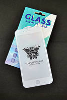 Защитное стекло iPhone 6 Matte with shiny edge White 4you