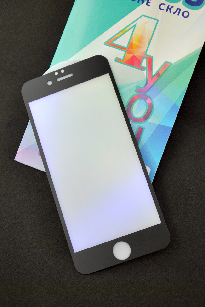 Захисне скло iPhone 6 Anti Blue Matte Black 4you