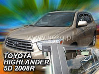 Дефлекторы окон (вставные!) ветровики Toyota Highlander 2 2007-2013 4шт. (USA), HEKO, 29620