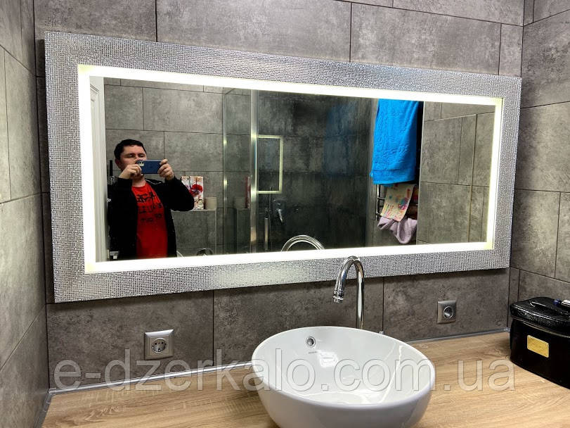 Дзеркало в срібній рамі у ванну/передпокій SilverWhite, фото 1