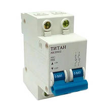 Автоматичний вимикач Titan 2P 10A тип С