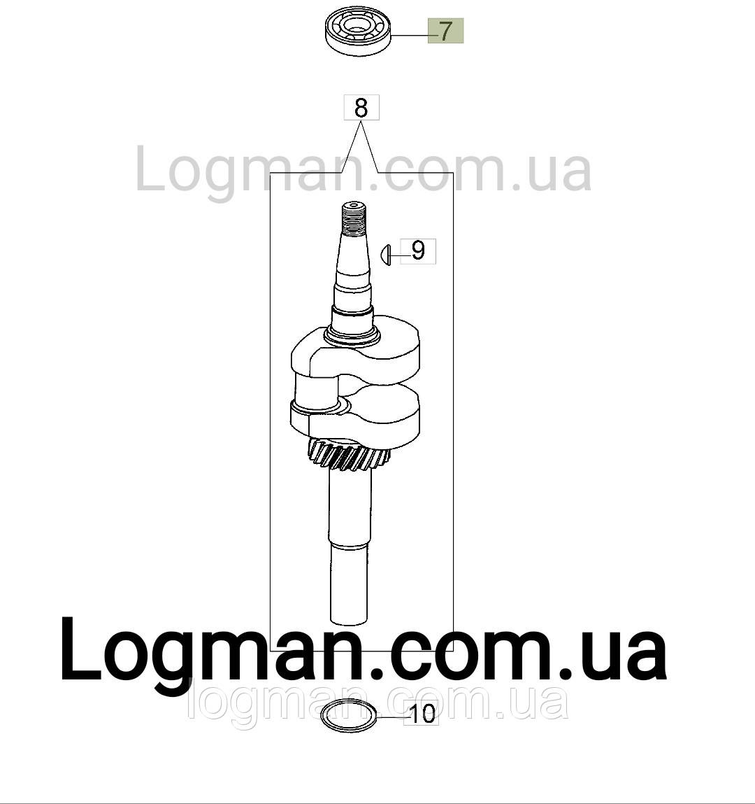 Підшипник колінвала Oleo-Mac G 44, G 48, G 53 PK/TK
