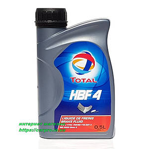 Гальмівна рідина total dot 4 "Brake Fluid HBF 4" 0.5 л