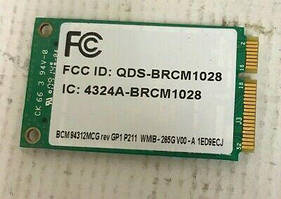 Wi-fi модуль FullSize Broadcom BCM94312MCG BRCM1028 802.11 b, g, 54Mbps