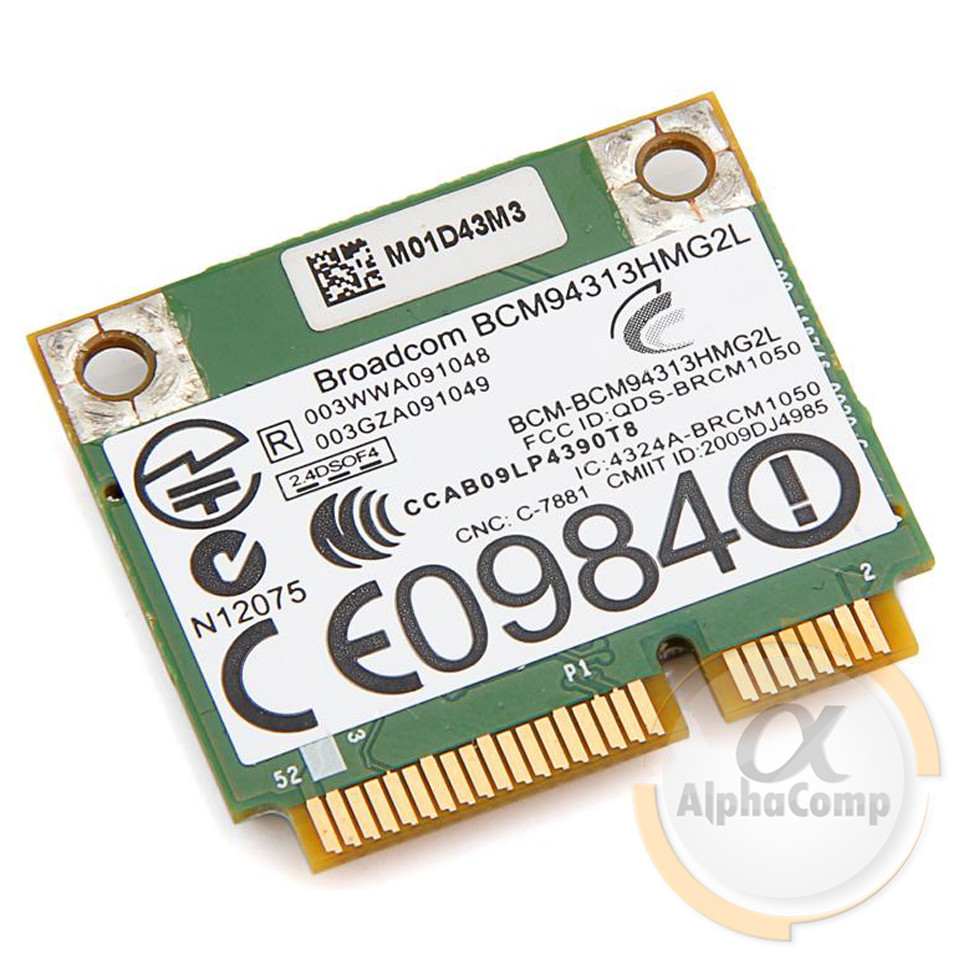 Адаптер mini PCI-e WiFi Broadcom BCM94313HMG2L 802.11 b/g/n 150 Mbit/s ...