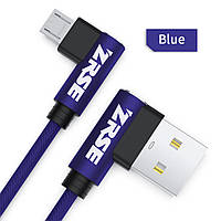 Кабель кутовий 90 градусів для заряджання телефону USB - micro USB 1м зарядний провід шнур microUSB мікро ЮСБ V8C