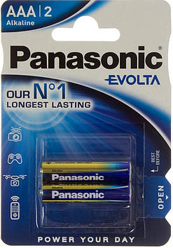 Батарейки Panasonic Alkaline Evolta LR-03/блістер 2шт (12)(60)
