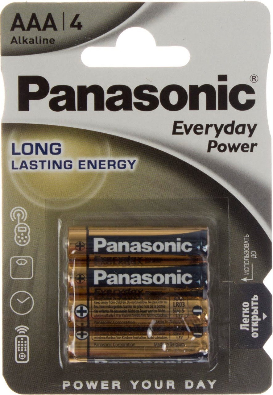 Батарейки Panasonic Everyday Power LR-03/блістер 4шт (12)(60)