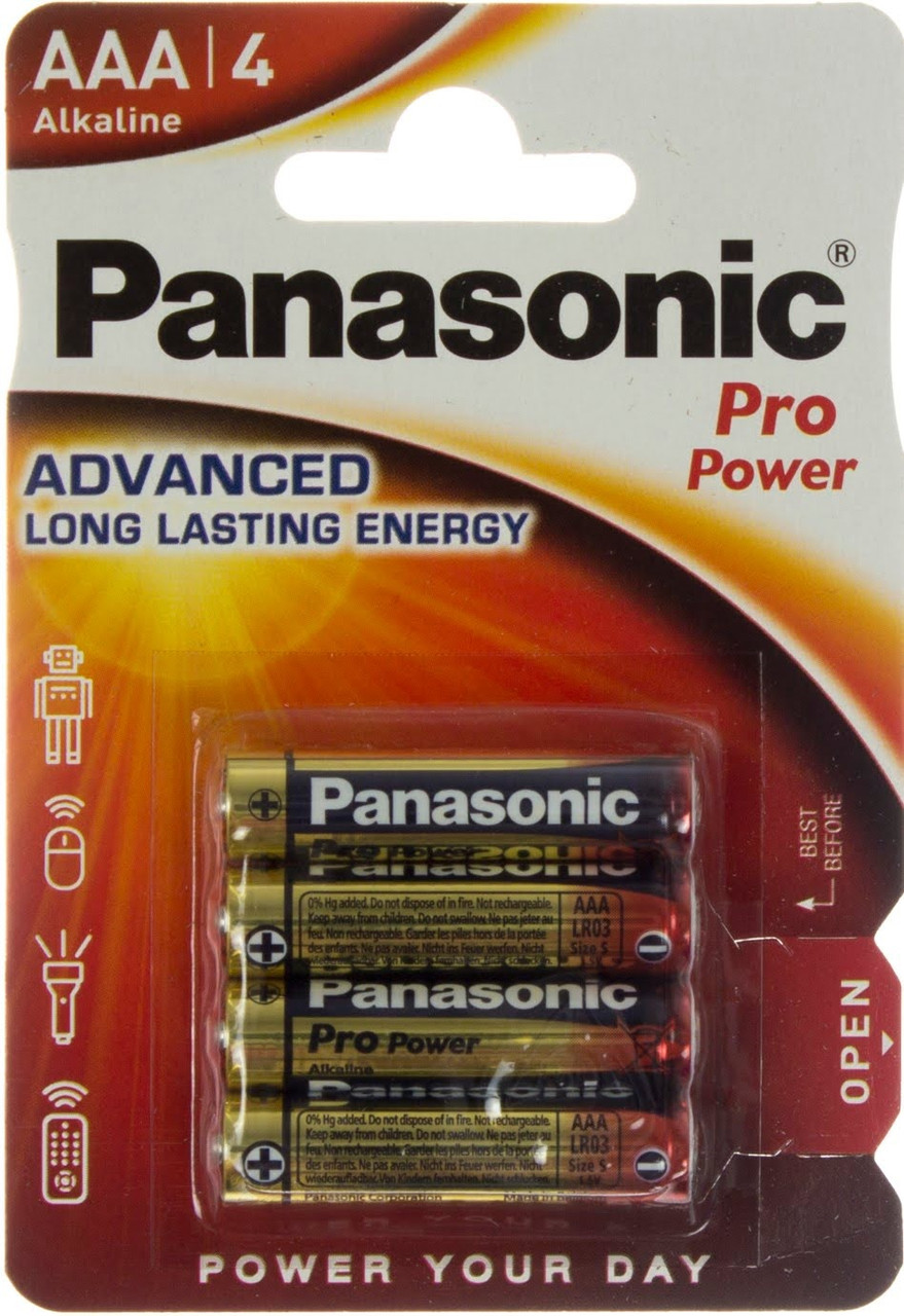 Батарейки Panasonic Pro Power LR-03/блістер 4шт (12)