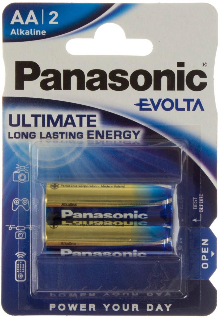 Батарейки Panasonic Alkaline Evolta LR-06/блістер 2шт (12)(60), фото 1