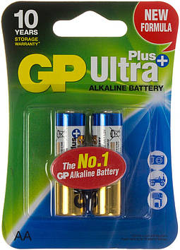Батарейки GP Ultra Plus 15AUP-U2 LR-06/блістер 2шт (10)(80)