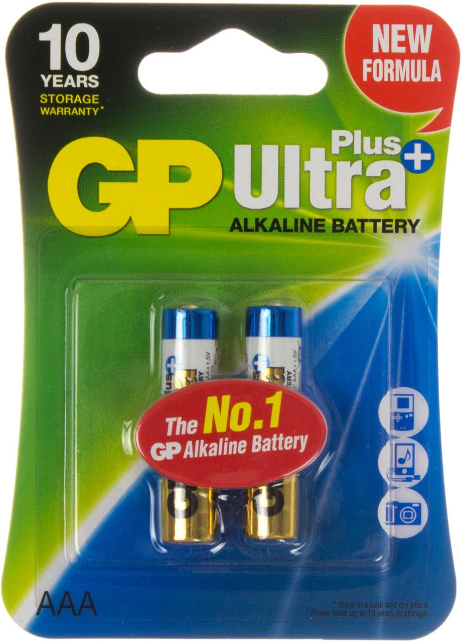 Батарейки GP Ultra Plus 24AUP-U2 LR-03/блістер 2шт (10)(80), фото 1