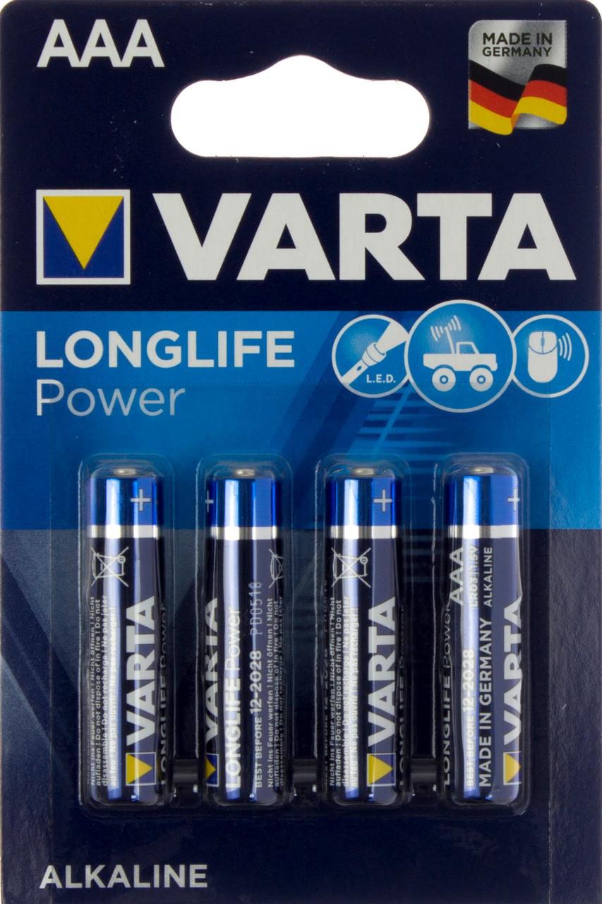 Батарейки Varta high energy/longlife power LR-03/блістер 4шт (10)(50)