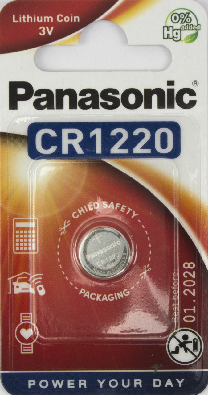 Батарейка Panasonic CR-1220/1bl 3V lithium(12), фото 1