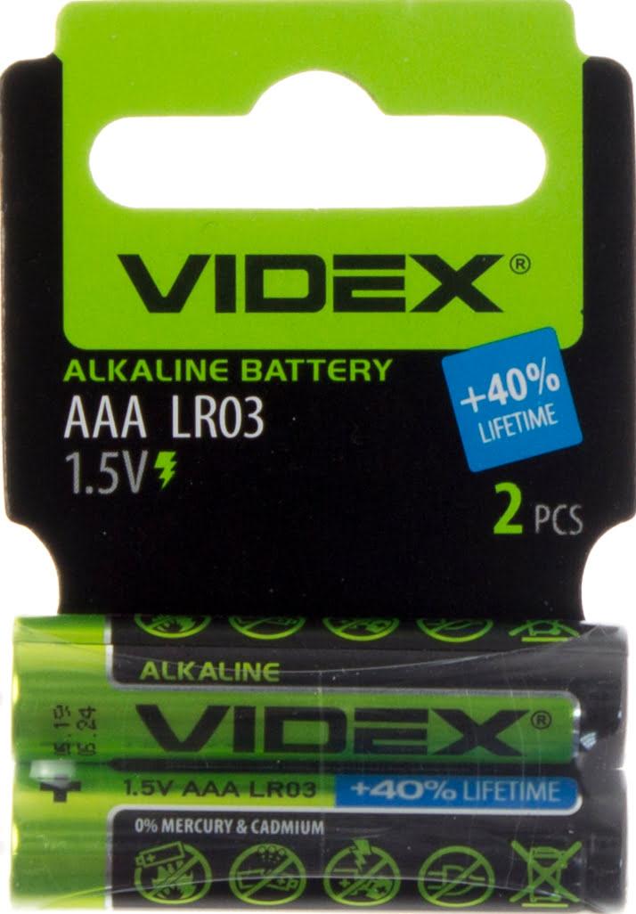 Батарейки Videx LR-03/мініблістер 2шт (30)(360), фото 1