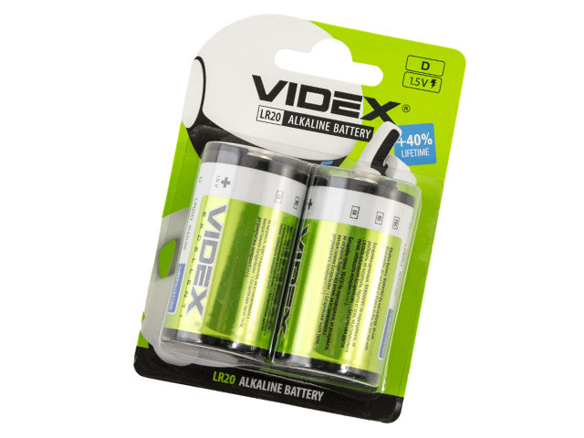 Батарейки Videx LR-20/блістер 2шт (6)(48), фото 1