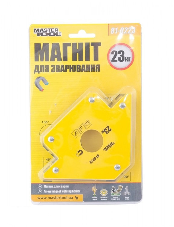 Магніт для зварювання 23 кг, 45°,90°,135° MasterTool 81-0223