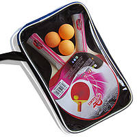 Набір для настільного тенісу AOLIKES 2 ракетки, 3 м'ячі з чохлом 01258