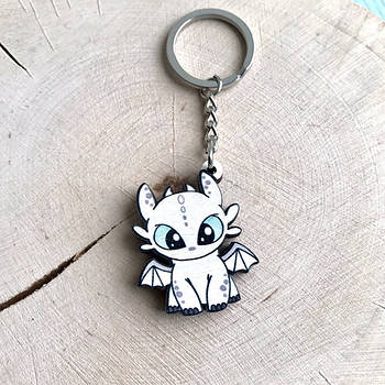 "Денна Фурія (Як приборкати дракона)" брелок дерев'яний двосторонній з уф-друком