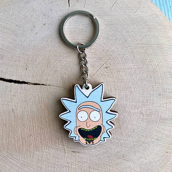 "Рік Санчез голова (Рік і Морті)" брелок дерев'яний двосторонній з уф-друком
