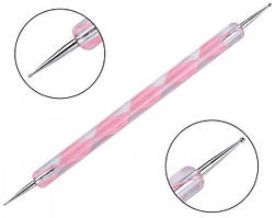 Дотс для дизайну нігтів LPnails двосторонній рожевийEStyle