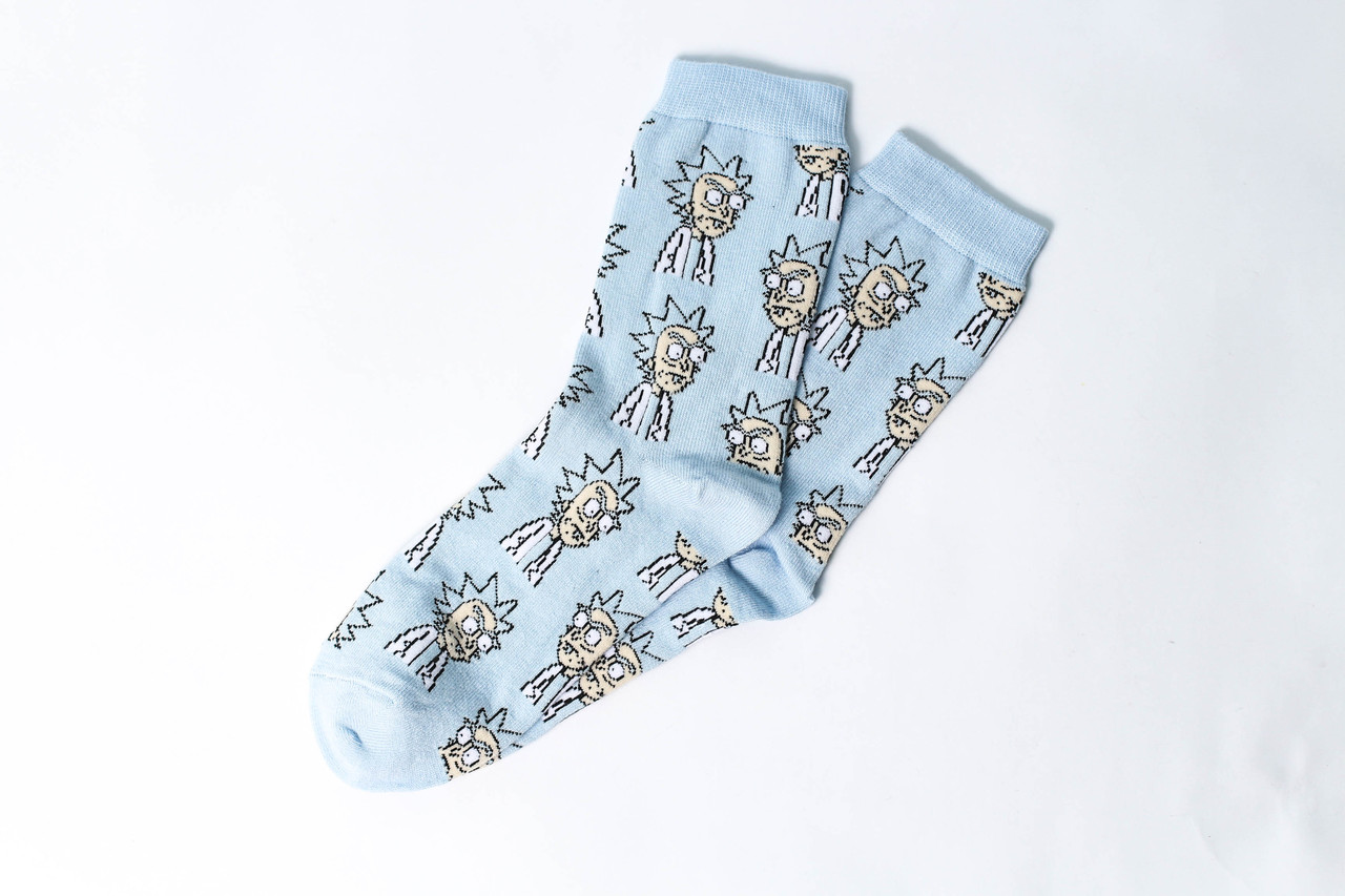 Шкарпетки Crazy Llama`s Злий Рік блакитні, One size (37-42)