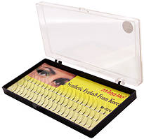 Вії пучкові М-026 3D AVADONA без вузликів, довжина 10 мм 60 штук вигин СEStyle