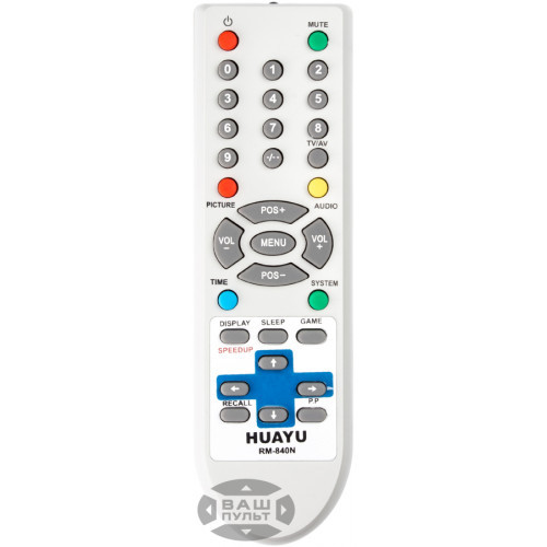 Універсальний пульт для телевізора HUAYU для CHINA TV RM-840N, фото 1