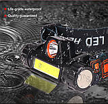 Налобний ліхтар із вбудованим акумулятором, фото 7