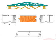 Дошка шип прямий (європол) комплект із 2-х фрез
