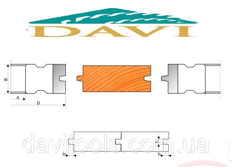 Комплект фрез 125*32*50 для європолу R6M5 з 2 фрез (прямий шип), фото 1
