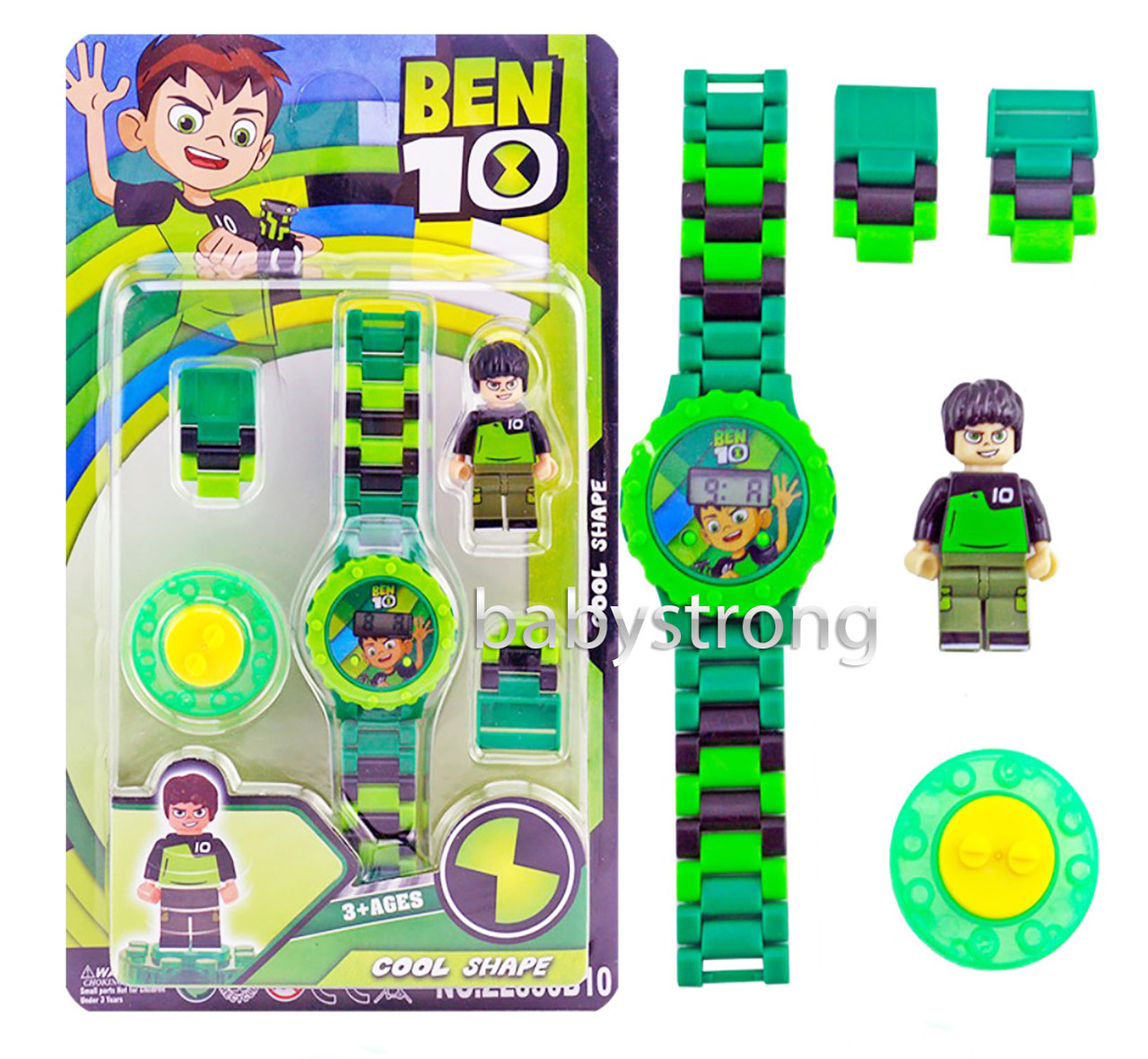 Дитячий наручний годинник конструктор Бен 10 + фігурка лего улюбленого героя Чудовий Подарунок!
