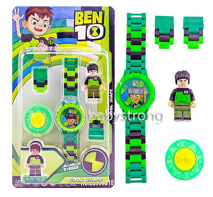 Дитячий наручний годинник конструктор Бен 10 + фігурка лего улюбленого героя Чудовий Подарунок!